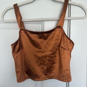 Alter’d State Bronze Satin Tank Top